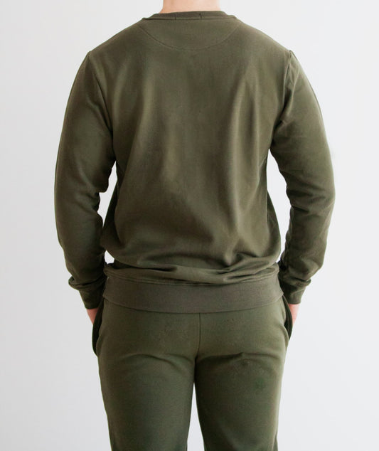 Performance Sweater Olijfgroen